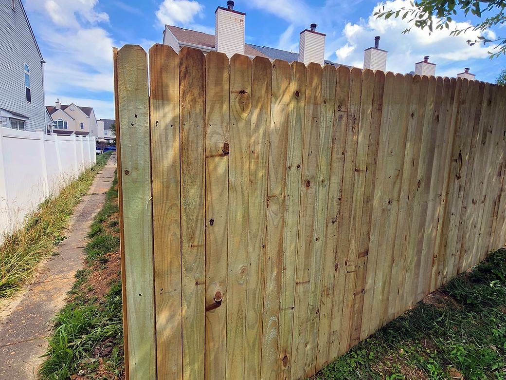 New wood privacy fence
